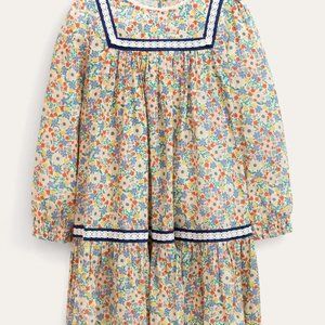 NWT Mini Boden Lace Trim Woven Dress